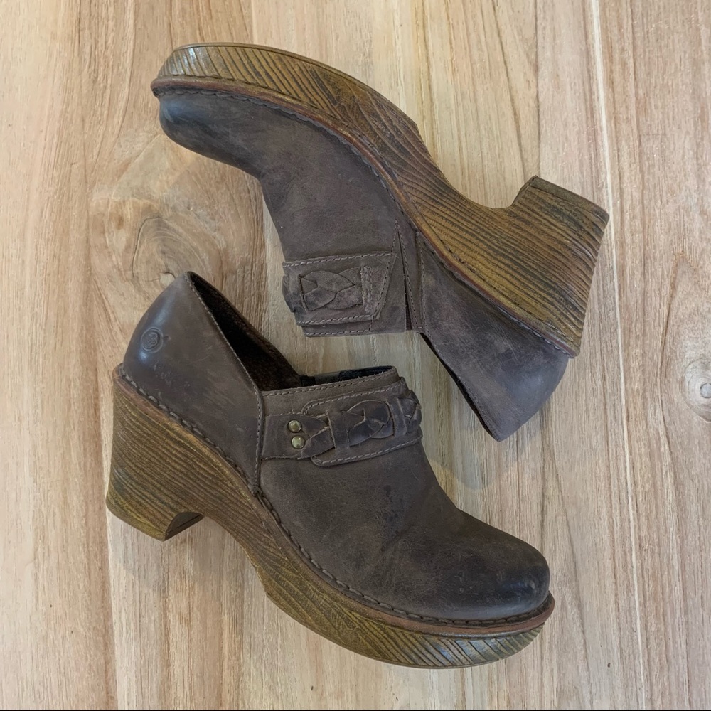 Born leather clogs